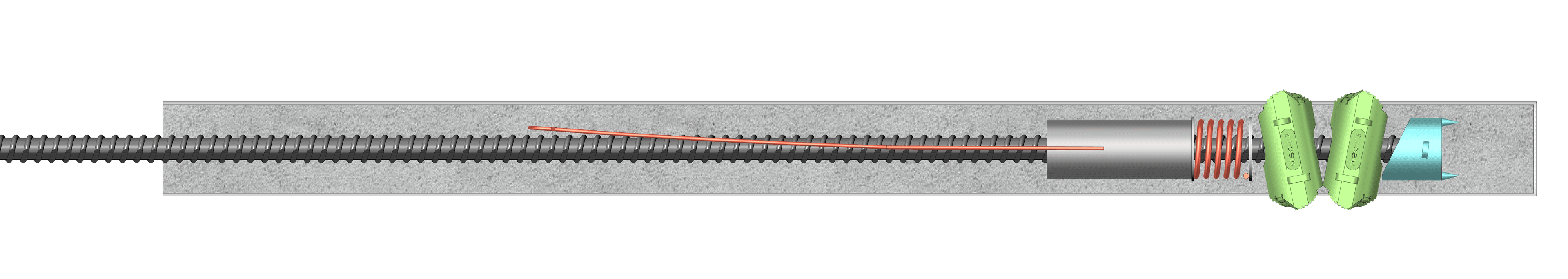 인장-Prestress 가압 후 그라우트 주입