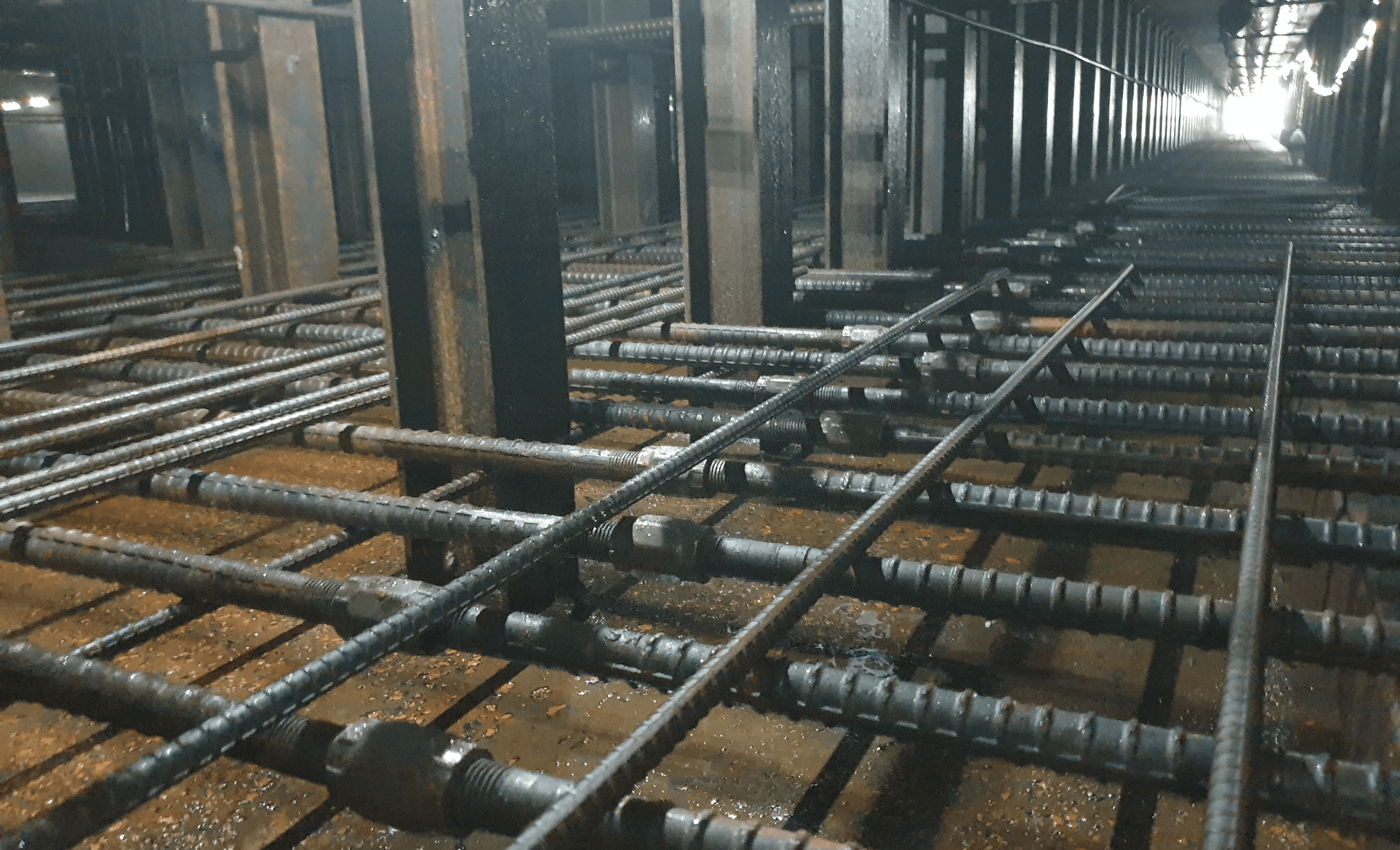 각형관 자체 거푸집 이용 사진